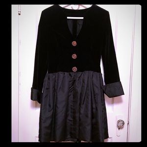 Vintage Velvet & Taffeta Dress